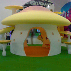 Child park large resin mushroom sculpture